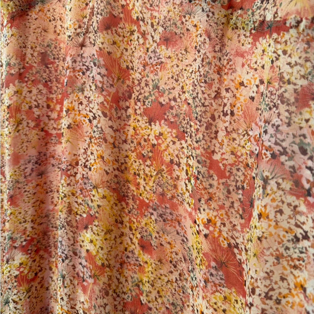 Baltic Born Coral Floral Ruffle V-Neck Maxi Dress - Picture 5 of 5